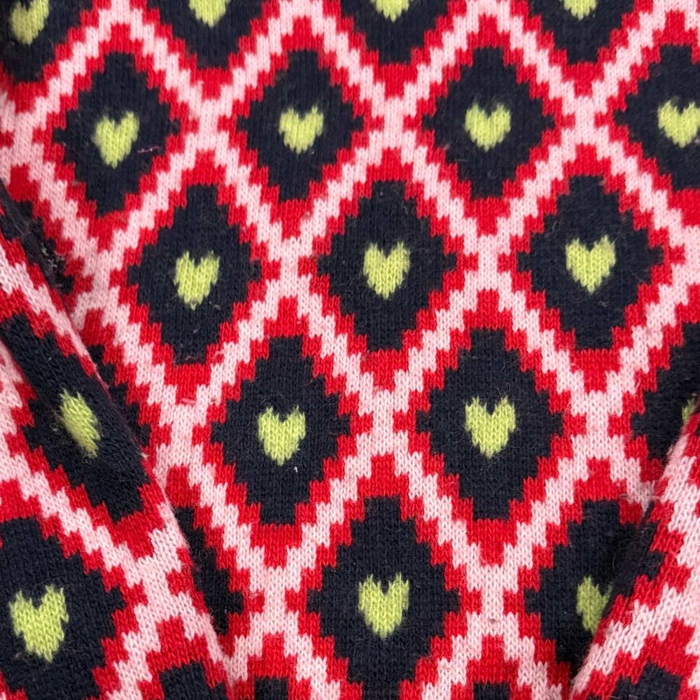 Vibrant Diamond Patterned Turtleneck Sweater - image 4